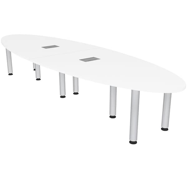 45 in W, 120 in L, 29 in H, Engineered Wood Top, White